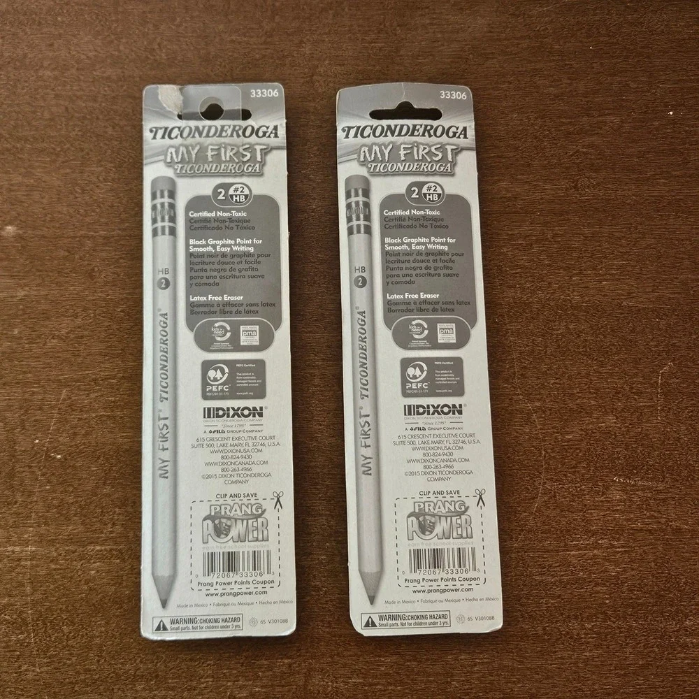 Ticonderoga My First Pencils #2 HB Woodcase Pre-Sharpened 2-Pack Lot of 2‎ 33306